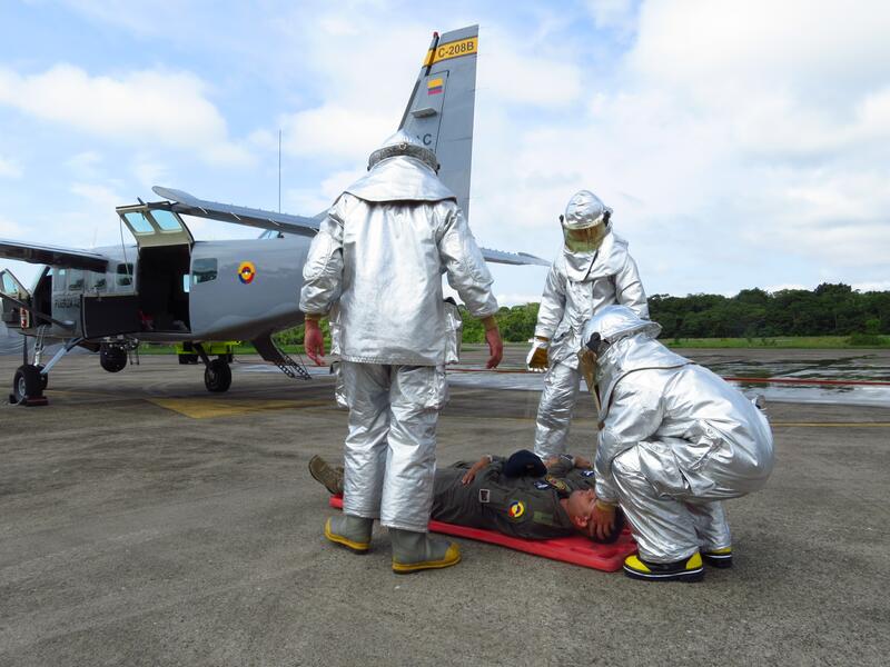 Con simulacro, el Grupo Aéreo del Amazonas refuerza sus capacidades para atender emergencias aéreas 