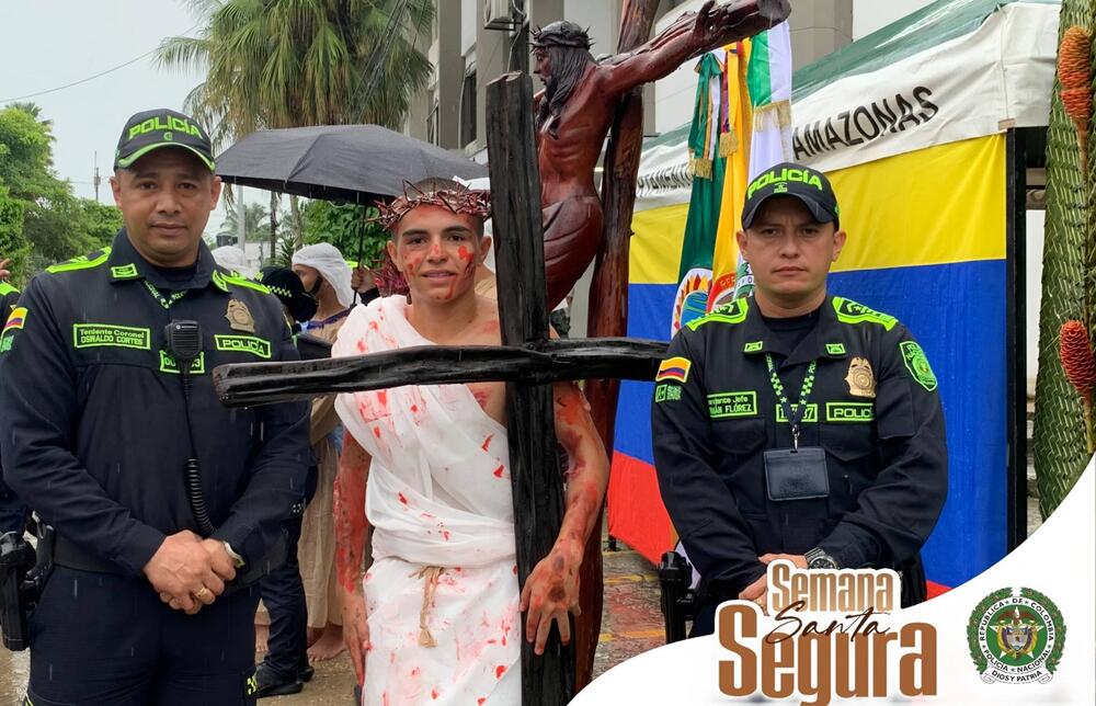 La Policía Nacional acompañó a la comunidad durante las actividades de Semana Santa