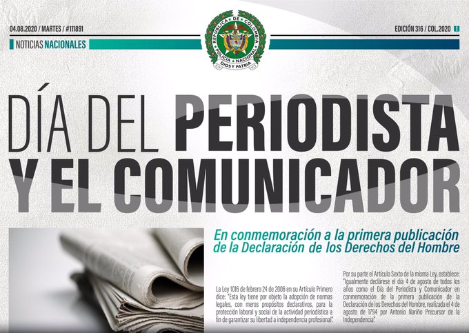 DÍA DEL PERIODISTA Y COMUNICADOR DÍA DEL PERIODISTA Y COMUNICADOR
