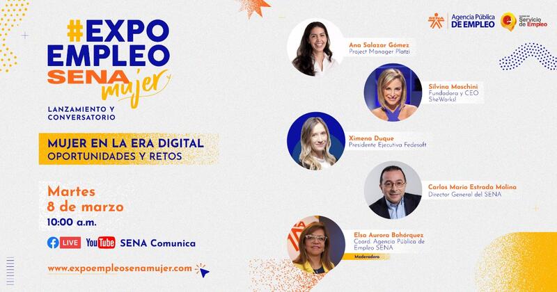 Participa en #ExpoEmpleoSENA Mujer 