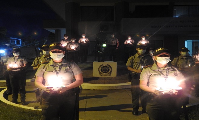 CELEBRAMOS LA HORA DEL PLANETA EN EL COMANDO DE DEPARTAMENTO DE POLICÍA AMAZONAS CELEBRAMOS LA HORA DEL PLANETA EN EL COMANDO DE DEPARTAMENTO DE POLICÍA AMAZONAS