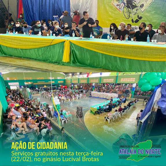 Cerimônia de abertura da 2ª Ação de Cidadania em Atalaia do Norte