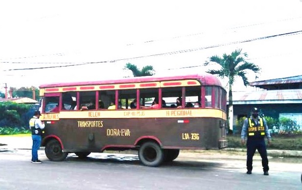 Tránsito de Maynas realiza operativo a ómnibuses de transporte público