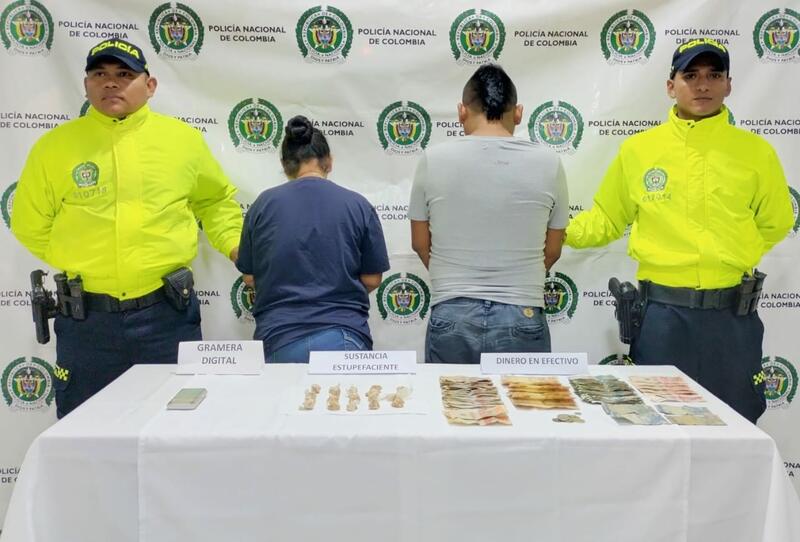 Mediante diligencia de allanamiento una pareja fue capturada por el delito de tráfico, fabricación o porte de estupefacientes