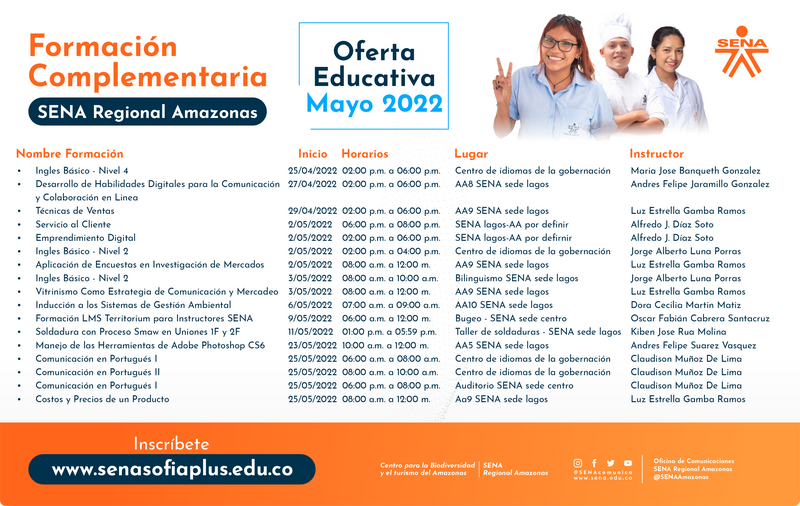 #EstudiaEnElSENA ¡Ya están abiertas las inscripciones para las formaciones complementarias de Mayo! #EstudiaEnElSENA ¡Ya están abiertas las inscripciones para las formaciones complementarias de Mayo!