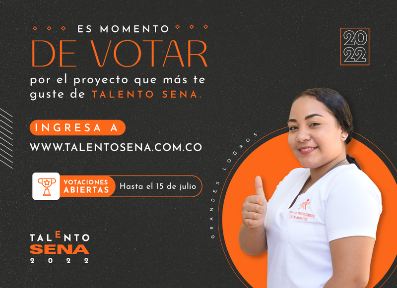Todo el país invitado a votar para reconocer al Talento SENA 2022 Todo el país invitado a votar para reconocer al Talento SENA 2022