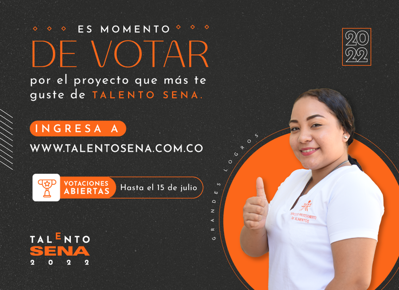 Todo el país invitado a votar para reconocer al Talento SENA 2022