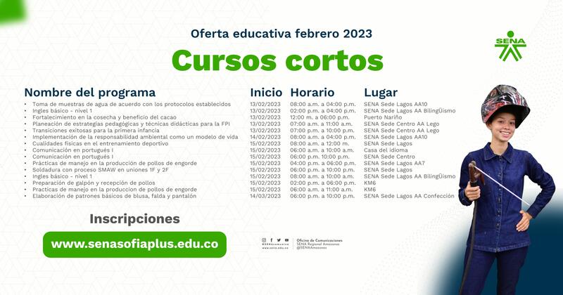 ❤️💘¡En febrero déjate flechar por nuestros #CursosCortosSENA! 💟💗 