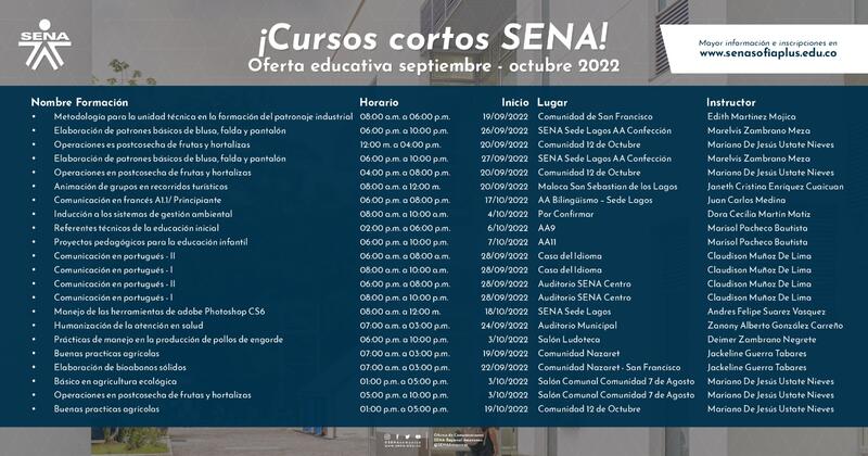 🤩😱¡Porque tú lo pediste! En septiembre y octubre podrás inscribirte en más #CursosCortosSENA 😎👌 🤩😱¡Porque tú lo pediste! En septiembre y octubre podrás inscribirte en más #CursosCortosSENA 😎👌
