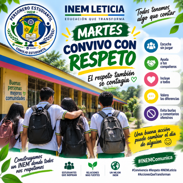 Martes: Convivo con respeto Martes: Convivo con respeto