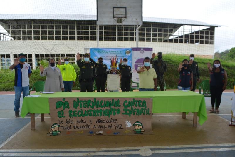 DESDE EL MUNICIPIO DE PUERTO NARIÑO – AMAZONAS, CONMEMORAMOS EL DÍA INTERNACIONAL CONTRA EL RECLUTAMIENTO INFANTIL DESDE EL MUNICIPIO DE PUERTO NARIÑO – AMAZONAS, CONMEMORAMOS EL DÍA INTERNACIONAL CONTRA EL RECLUTAMIENTO INFANTIL