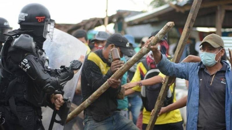 Mujer y bebé habrían muerto en desalojo de ESMAD a indígenas en Leticia