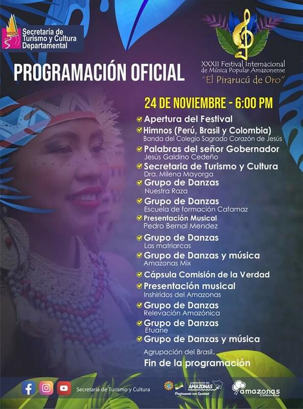 XXXll del Festival Internacional de Música Popular Amazonense "El Pirarucú de Oro". XXXll del Festival Internacional de Música Popular Amazonense "El Pirarucú de Oro".