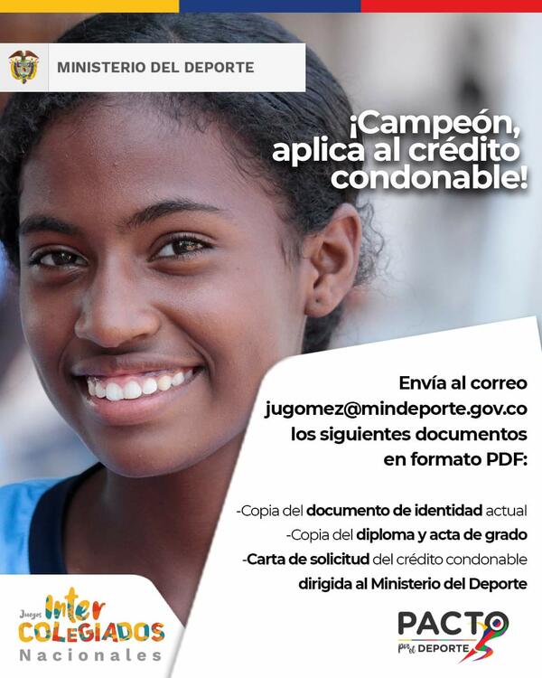 Campeón de Juegos Intercolegiados, aprovecha esta gran oportunidad! Campeón de Juegos Intercolegiados, aprovecha esta gran oportunidad!