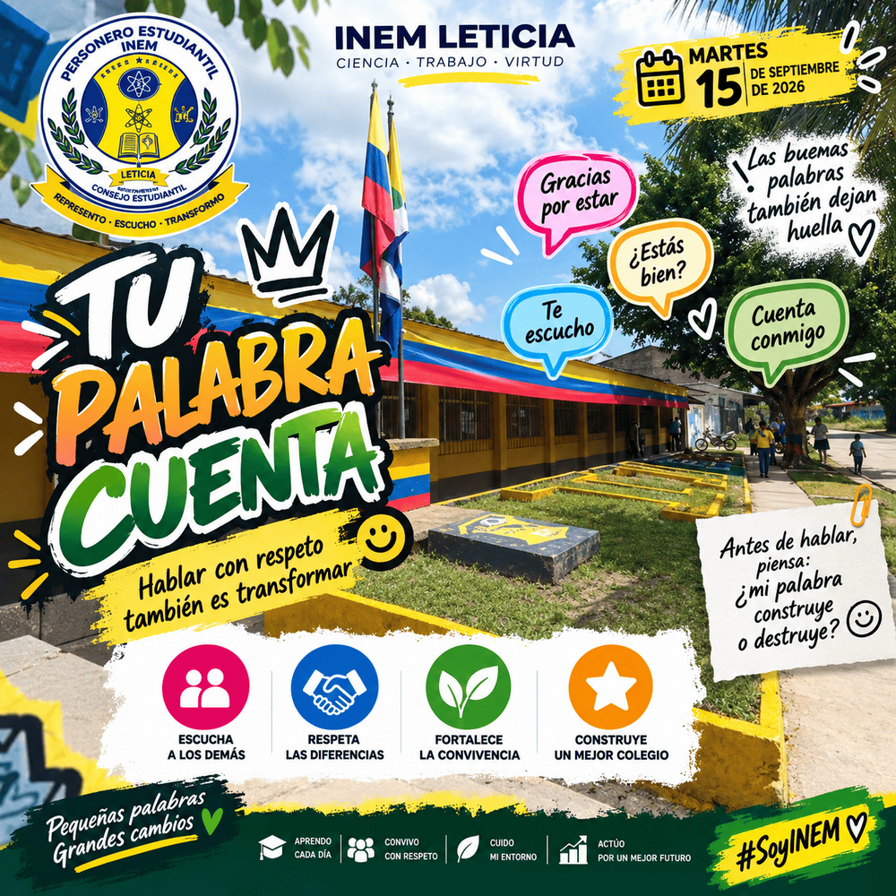 Tu palabra cuenta: juntos construimos un mejor INEM Tu palabra cuenta: juntos construimos un mejor INEM