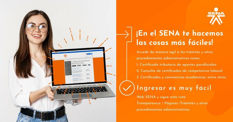 ¡En el SENA trabajamos para hacerte los tramites más fáciles! Conoce cómo puedes gestionarlos y acceder aquí. 👉 https://bit.ly/3M6BgBm