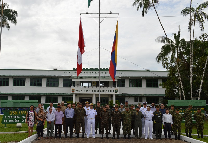 Colombia, Brasil y Perú, honran los Símbolos Patrios en ceremonia Tripartita