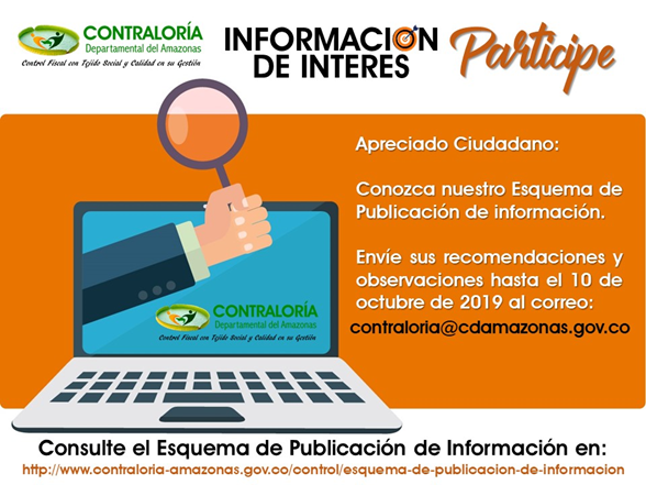 CDA ACTUALIZA SU ESQUEMA DE PUBLICACION DE INFORMACION - PARTICIPE