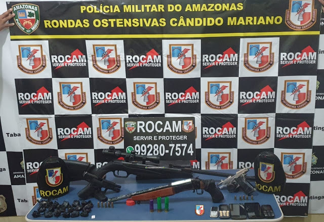 2º BPCHQ/ROCAM apreendem quatro armas de fogo após mortes por intervenção policial durante operação HÓRUS 2º BPCHQ/ROCAM apreendem quatro armas de fogo após mortes por intervenção policial durante operação HÓRUS