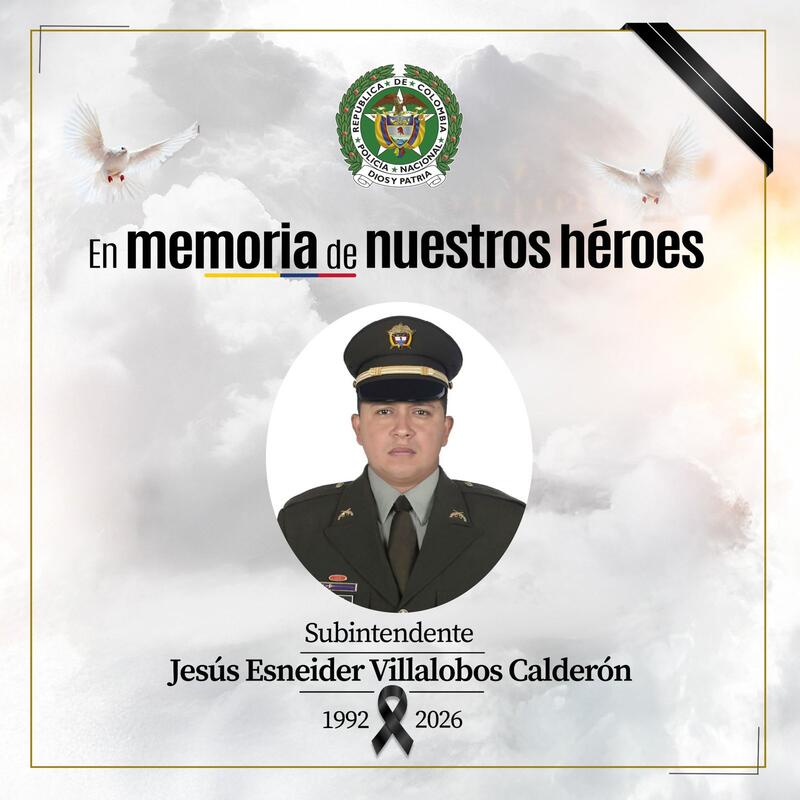 POLICÍA NACIONAL LAMENTA EL FALLECIMIENTO DE UN UNIFORMADO EN ACTOS DEL SERVICIO EN VILLAVICENCIO