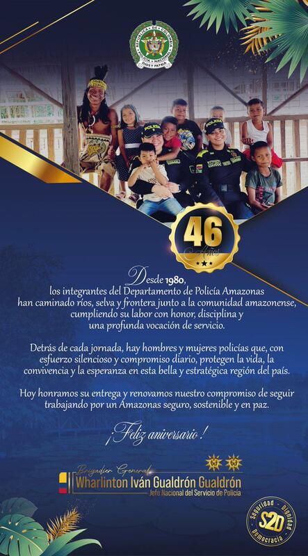 Departamento de Policía Amazonas conmemora su cuadragésimo sexto aniversario