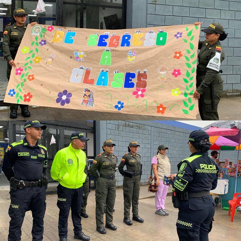 Policía nacional brinda acompañamiento en el regreso a clases