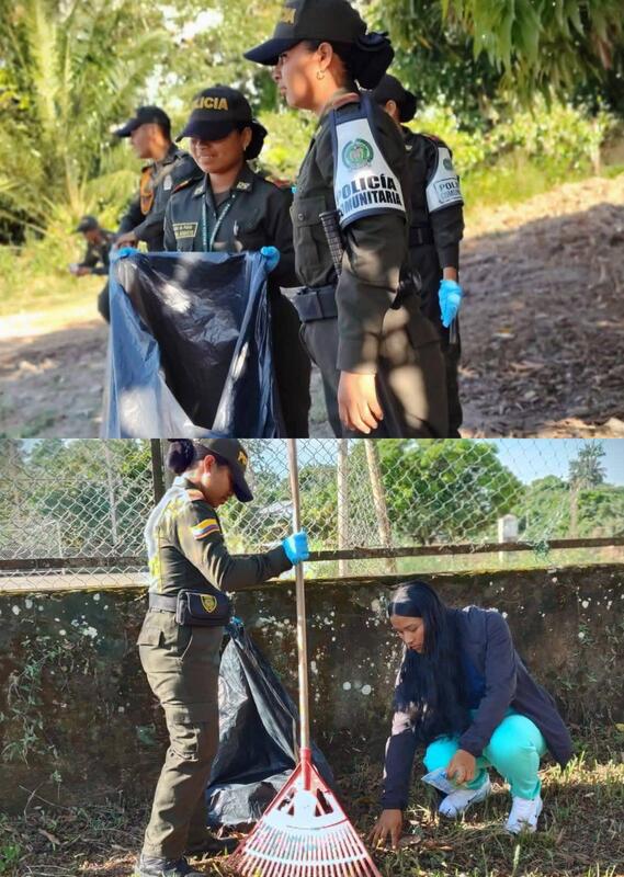 Policía nacional realiza Jornada de ornato y embellecimiento fortalece la convivencia en el barrio El Humarizal