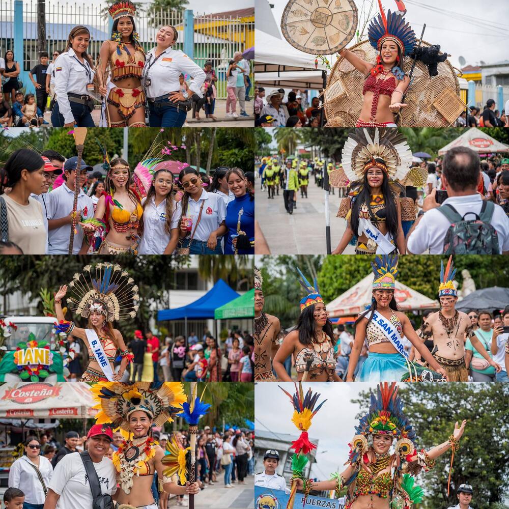 LA BELLEZA AMAZÓNICA DESFILÓ CON TRAJES TÍPICOS POR LAS CALLES DE LETICIA 