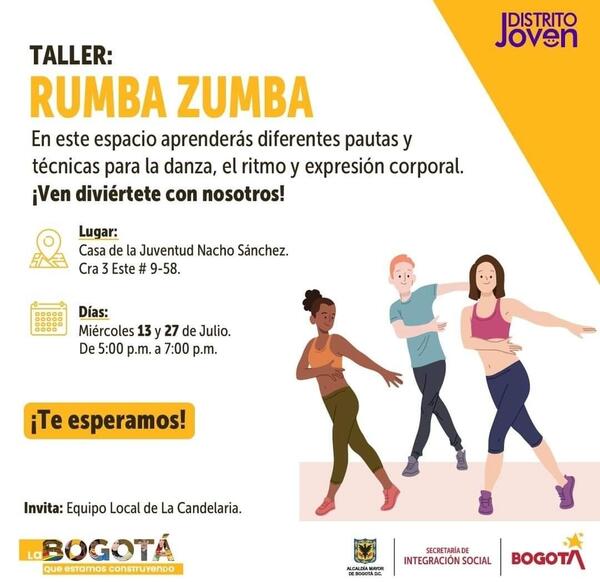 Casa de la Juventud Nacho Sánchez invita al taller de rumba zumba Casa de la Juventud Nacho Sánchez invita al taller de rumba zumba