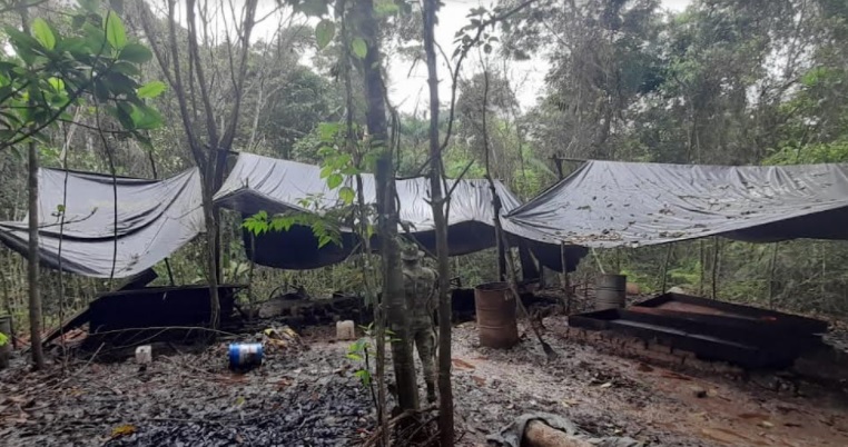 DESTRUIDOS 20 LABORATORIOS PARA EL PROCESAMIENTO DE PASTA BASE DE COCA EN EL SUR DEL PAÍS