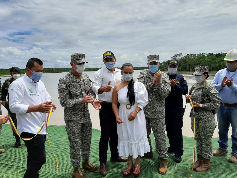 INAUGURADO MALECÓN QUE PERMITE MITIGAR EROSIÓN OCASIONADA POR EL RÍO GUAVIARE