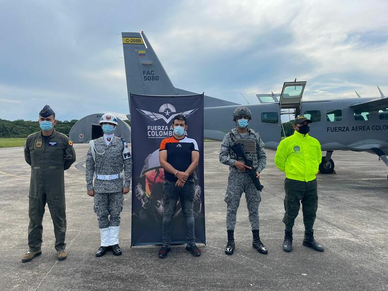 Se materializó captura de presunto abusador sexual gracias al apoyo de su Fuerza Aérea