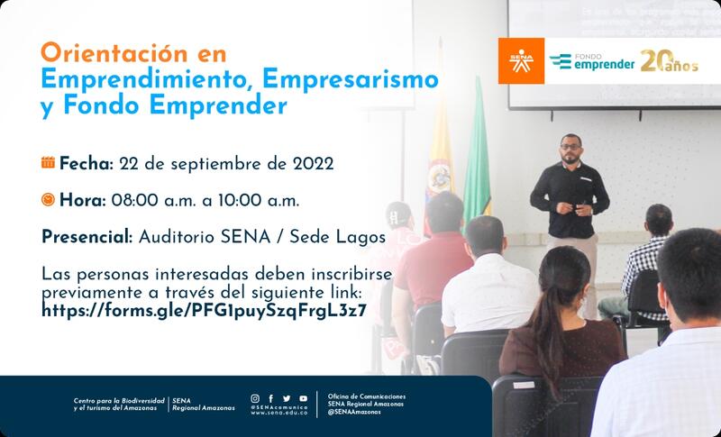 Emprender será un camino muy enriquecedor si lo haces de la mano del SENA, participa en la próxima orientación en Fondo Emprender. 