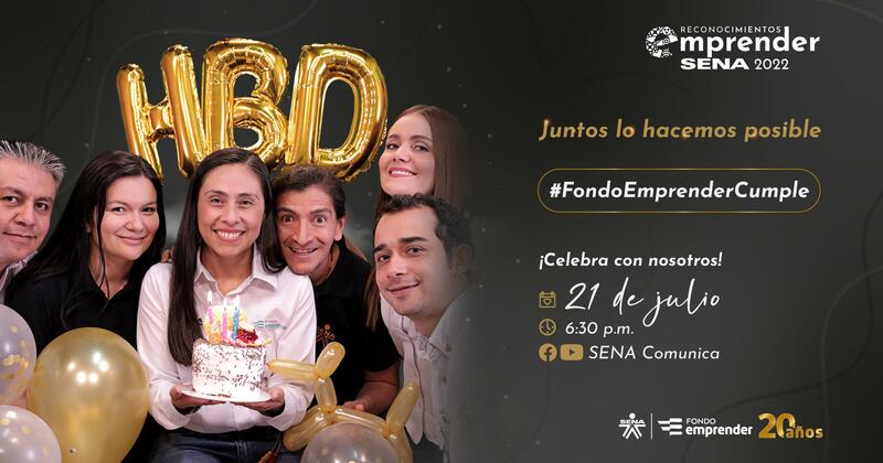 👏🏻🤩¡Dos décadas ya y la pasión sigue intacta! Cada esfuerzo que hemos hecho de la mano de los emprendedores de Colombia y de nuestros gestores de emprendimiento, ha valido la pena. ¡#FondoEmprenderCumple 20 años y la tarea continúa!