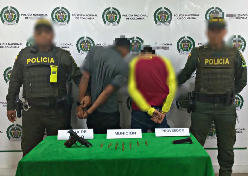 DOS HOMBRES FUERON CAPTURADOS POR EL DELITO DE PORTE ILEGAL DE ARMAS DE FUEGO