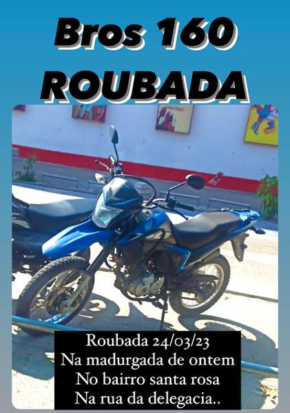 Moto roubada em Tabatinga