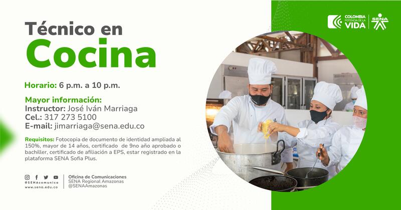 #EstudiaEnElSENA Descubre tu pasión culinaria y conviértete en un experto con nuestro programa Técnico en Cocina