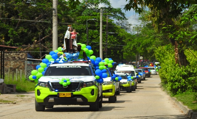 ASÍ CONMEMORÓ LA POLICÍA EL DÍA DE LA VIRGEN DEL CARMEN EN LA CIUDAD DE LETICIA