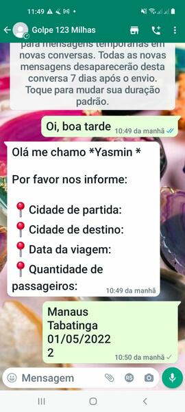 Alerta para golpe no whatsapp