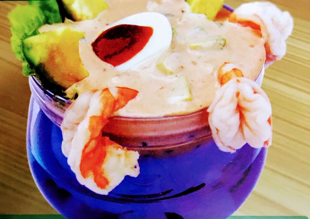 Copa con langostinos