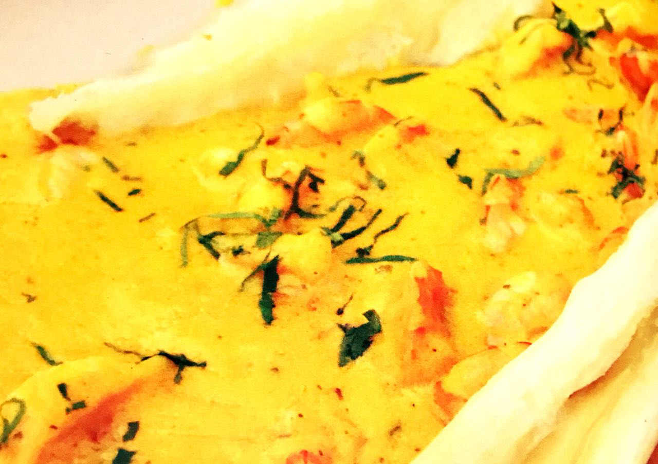 Langostino en un plato