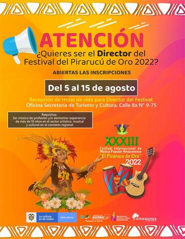 image for Convocatoria /Director del XXXIII Festival IPopular El Pirarucú 