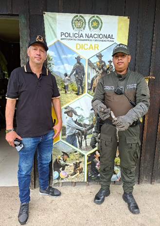 Policía Nacional rescató una boa constrictora en Leticia, reafirmando su compromiso con la protección del medio ambiente