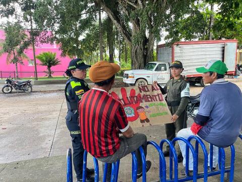 Policía Nacional fortalece la prevención del reclutamiento forzado en Leticia