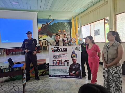 El Grupo de protección adelantó acciones preventivas frente a la violencia sexual en puerto Nariño 