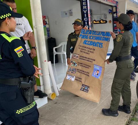 Gestores de Seguridad adelantan charlas preventivas frente al uso de la pólvora en Leticia