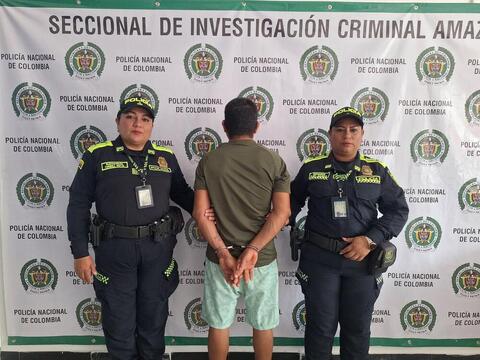 Policía Nacional en el Amazonas captura a un ciudadano requerido por orden judicial