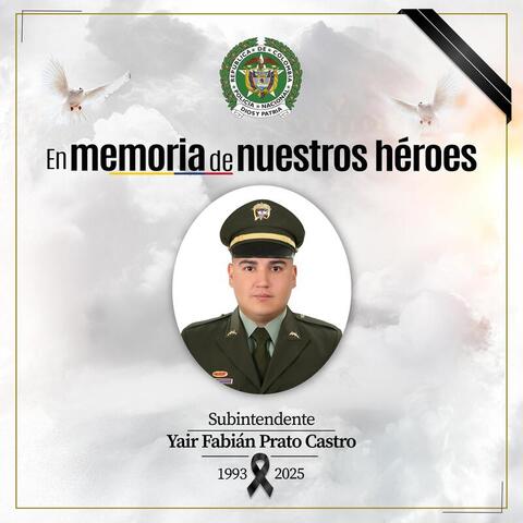 La Policía Nacional lamenta y rechaza homicidio de subintendente en Norte de Santander