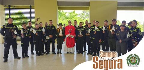 Policía Nacional garantiza seguridad durante el inicio de la Semana Mayor en Leticia