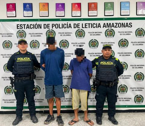 La policía en el Amazonas captura a dos ciudadanos en flagrancia por lesiones personales en Leticia